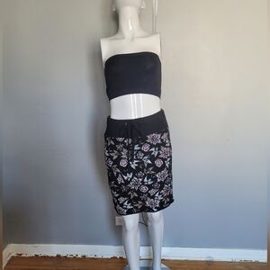 Marc Cain Old School Tattoo Knitted Mini Skirt, GUC, Size 2